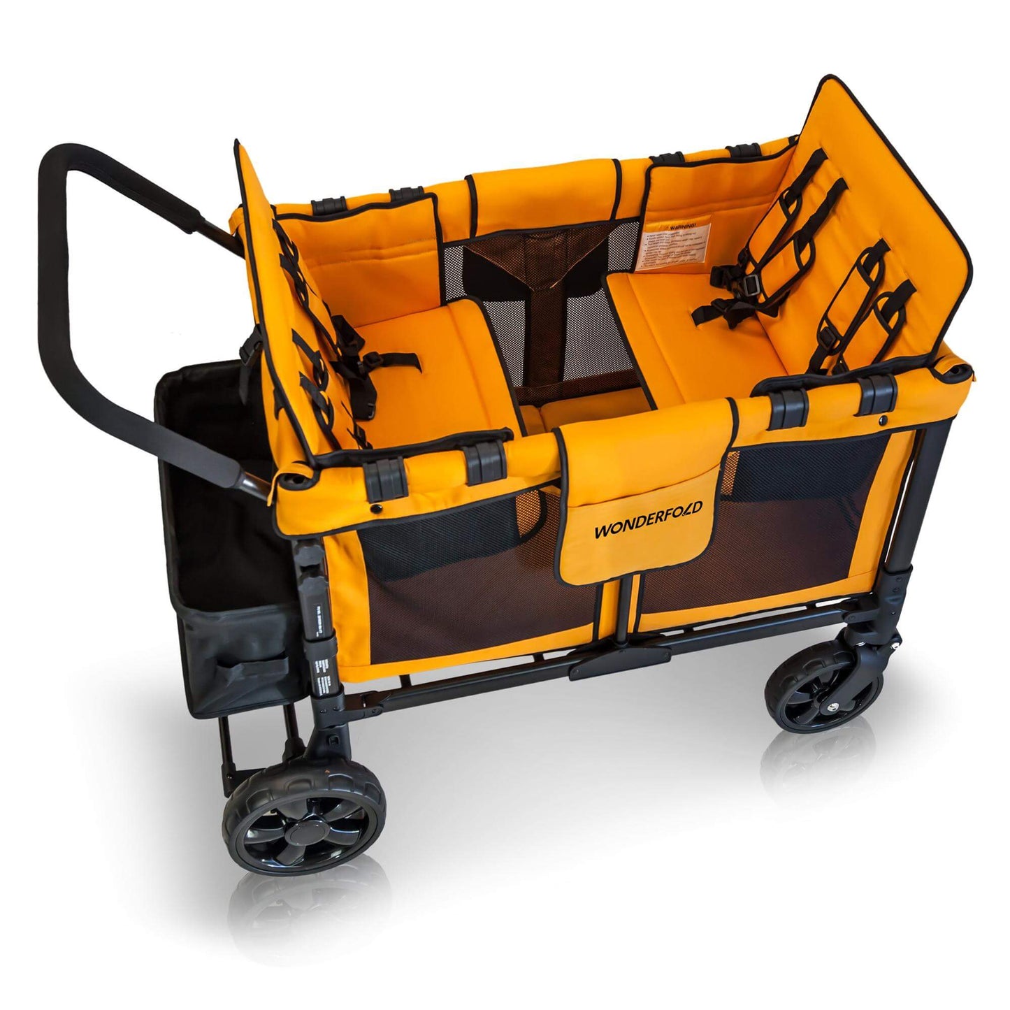 W4 Original Quad Stroller Wagon - Top View of the Wagon Orange
