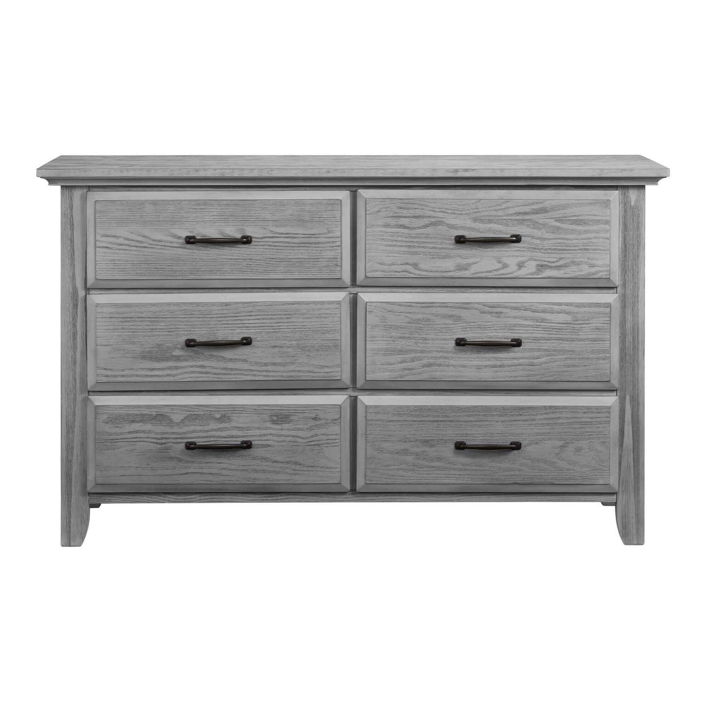 Willowbrook 6 Drawer Dresser - Front View of Willowbrook 6 Drawer Dresser Graphite Gray
