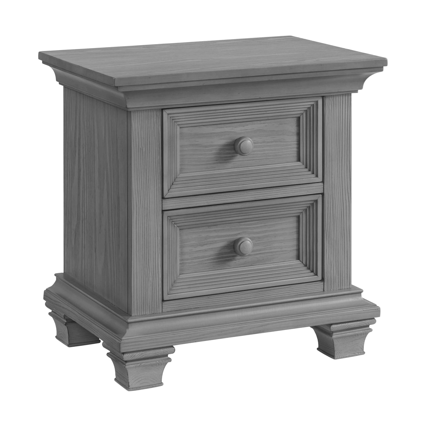 Weston Nightstand - Inclined Side View of Weston Nightstand Dusk Gray