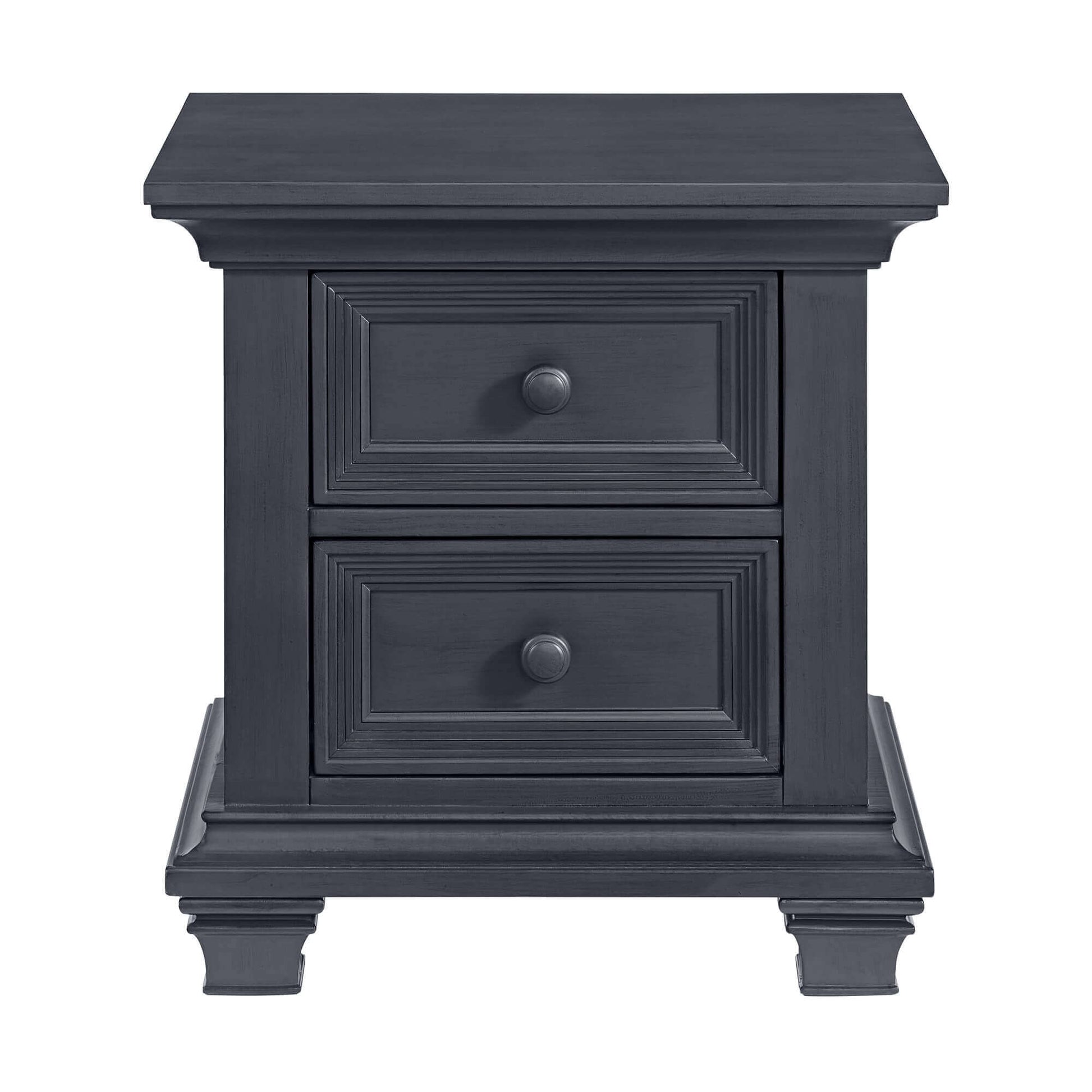 Weston Nightstand - Front View of Weston Nightstand Midnight Slate