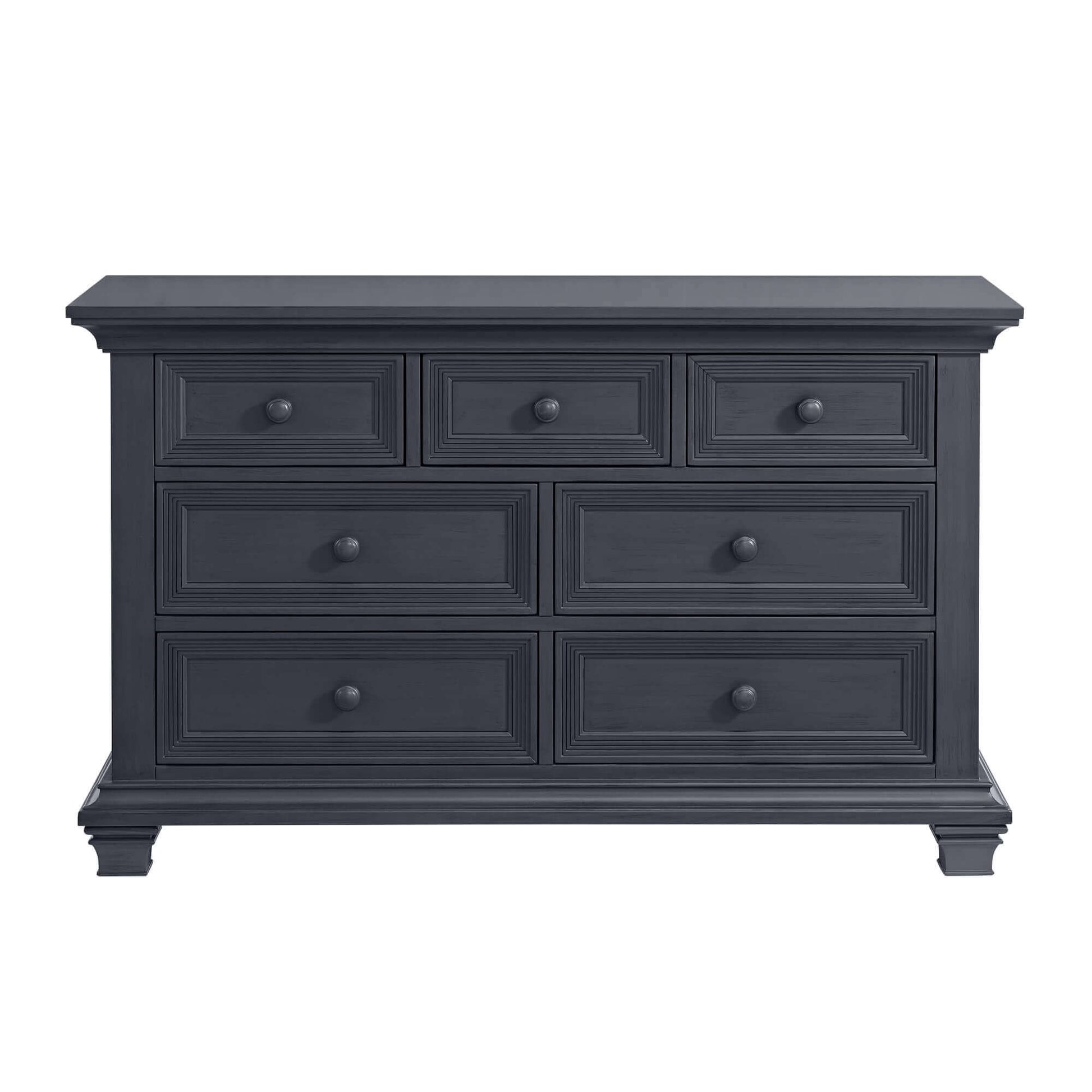 Weston 7 Drawer Dresser - Front View of Weston 7 Drawer Dresser Midnight Slate