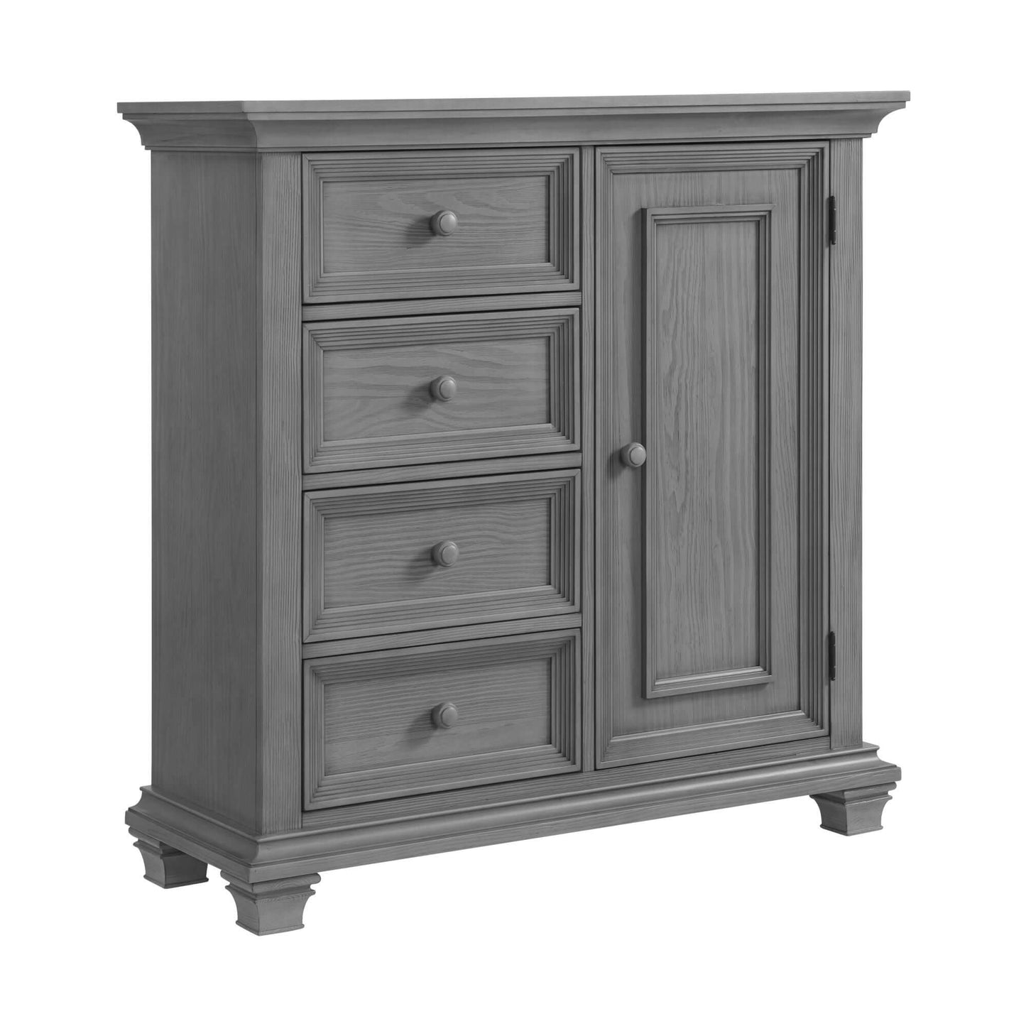 Weston Chifferobe - Inclined Side View of Weston Chifferobe Dusk Gray