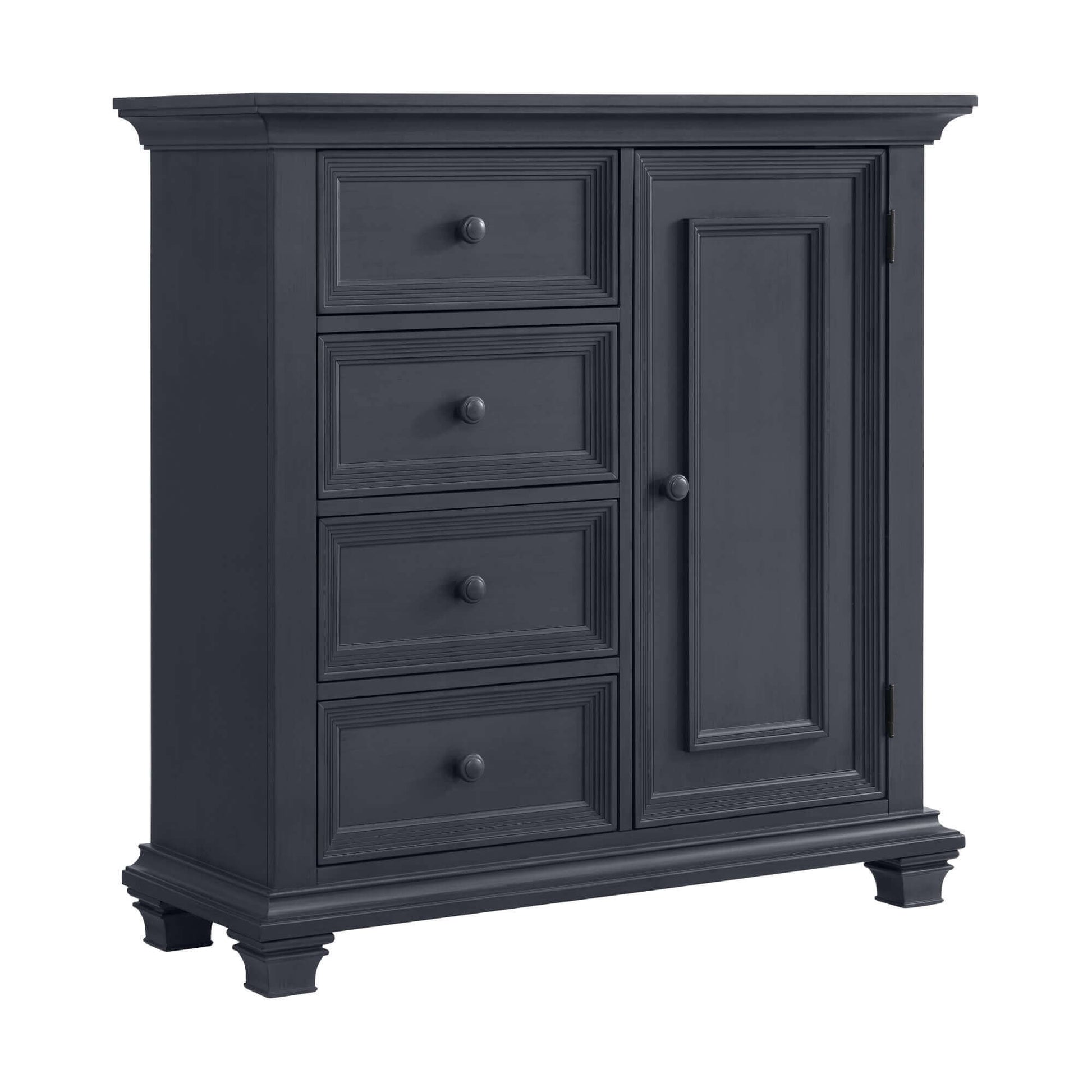 Weston Chifferobe - Inclined Side View of Weston Chifferobe Midnight Slate