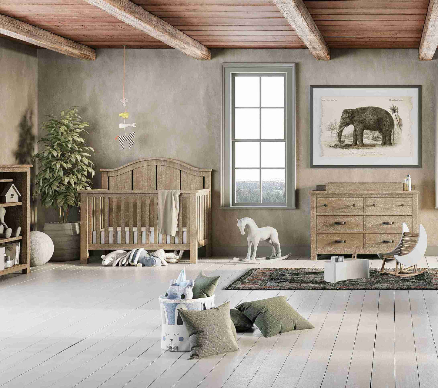 Relic Hutch/Bookcase - Lifestyle Image of Hutch/Bookcase Cloud with other Relic Products