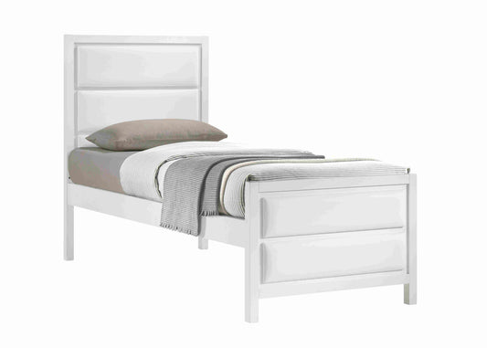 Teen Bed - Model 1947 - Inclined Side View of Teen Bed Model 1947 White Solid