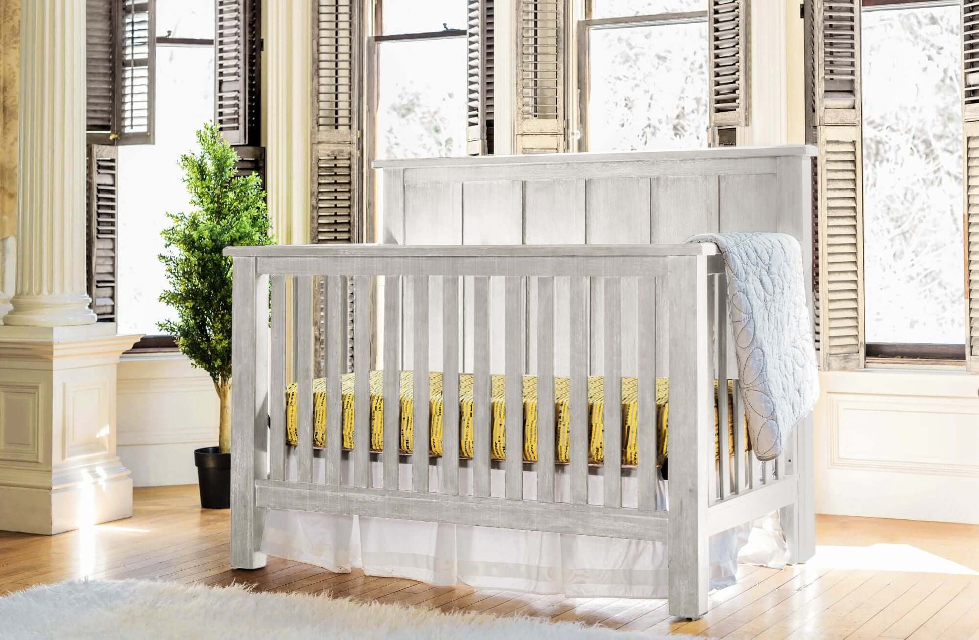 Relic Batten 4-in-1 Convertible Crib - Lifestyle Image of Batten 4-in-1 Convertible Crib Cloud