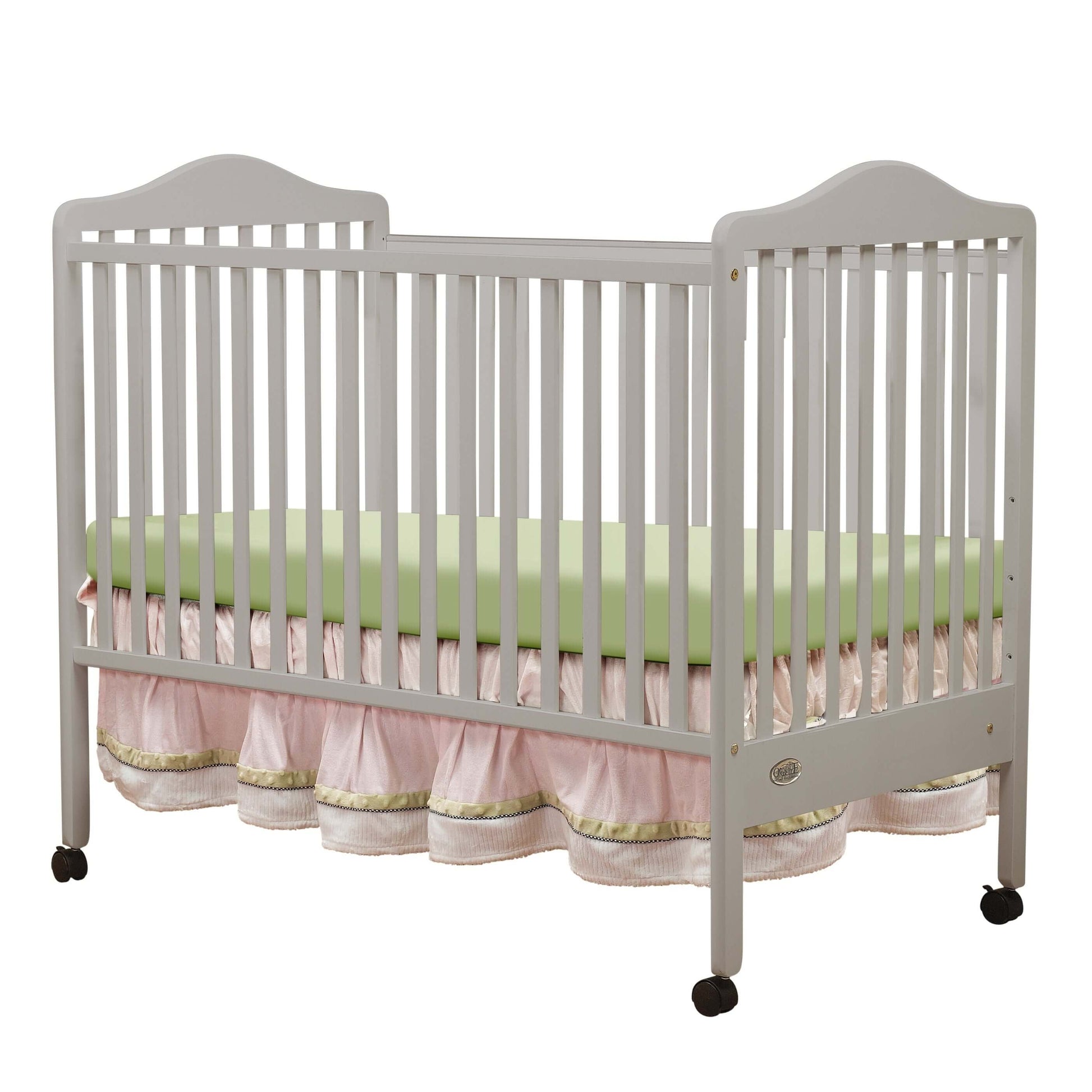 Jenny Full Size Crib - Inclined Side View of Jenny Full Size Crib White