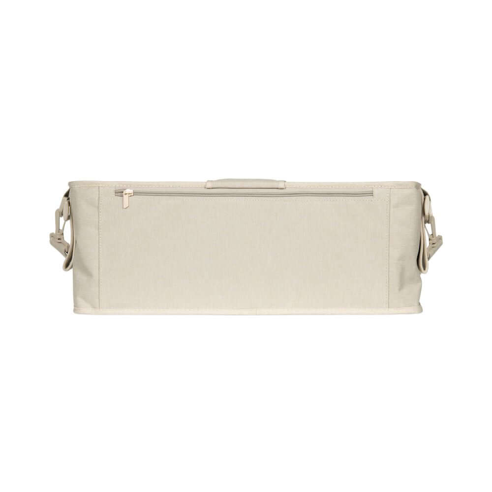 Parent Console Snack Activity Tray with 4 Cupholders - Rear View of Parent Console with 4 Cup Holders Beige