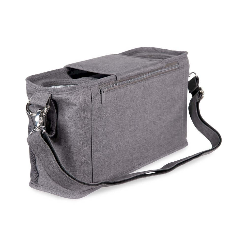 Parent Console with 2 Insulated Cup Holders - Back Inclined View of Parent Console with 2 Cup Holders Gray