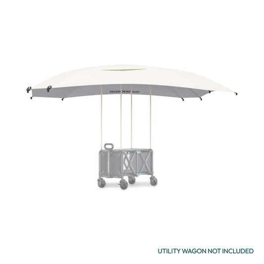 S5 Convertible Utility Wagon Canopy - Front View of S5 Convertible Utility Wagon Gray With Beige Canopy