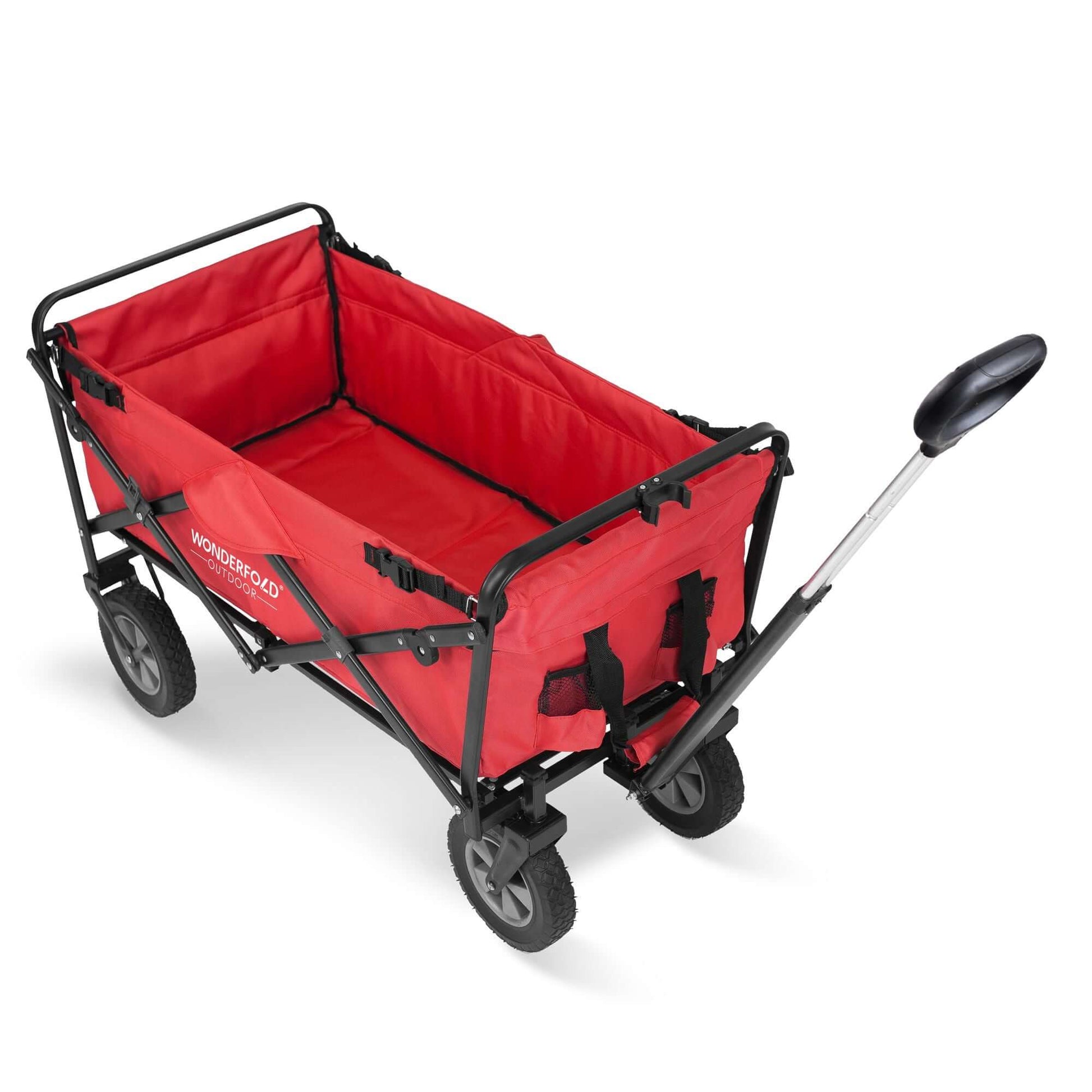 S1 Utility Folding Wagon with Self Stand - Top Front View of The Wagon S1 Red