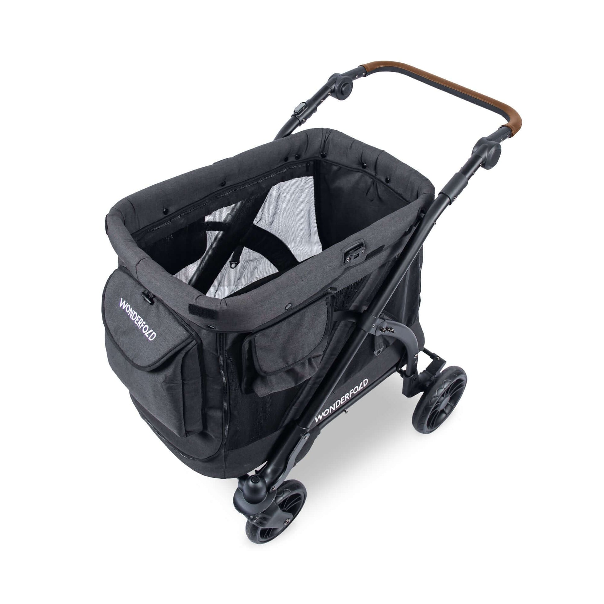 M1 Single Stroller Wagon - Top View of M1 Single Stroller Wagon Black