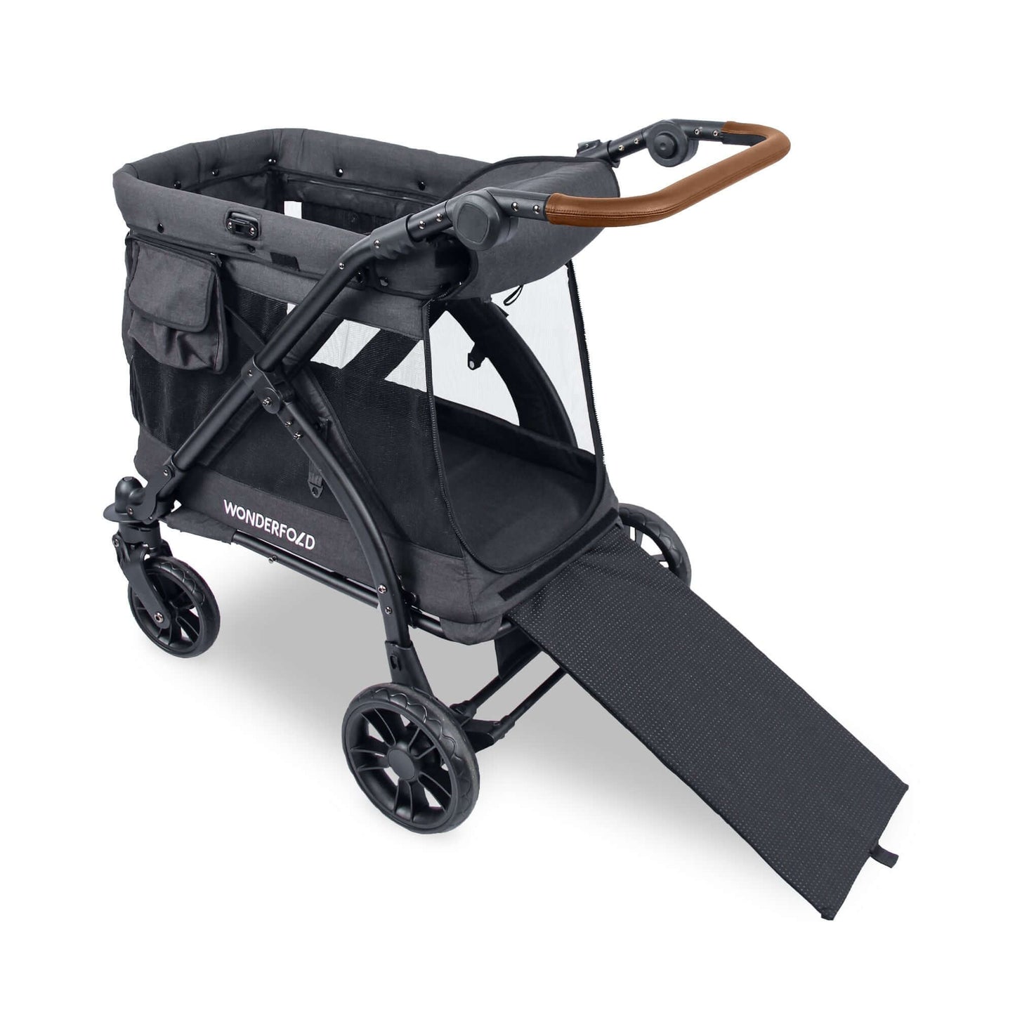 M1 Single Stroller Wagon - Open View of M1 Single Stroller Wagon Black