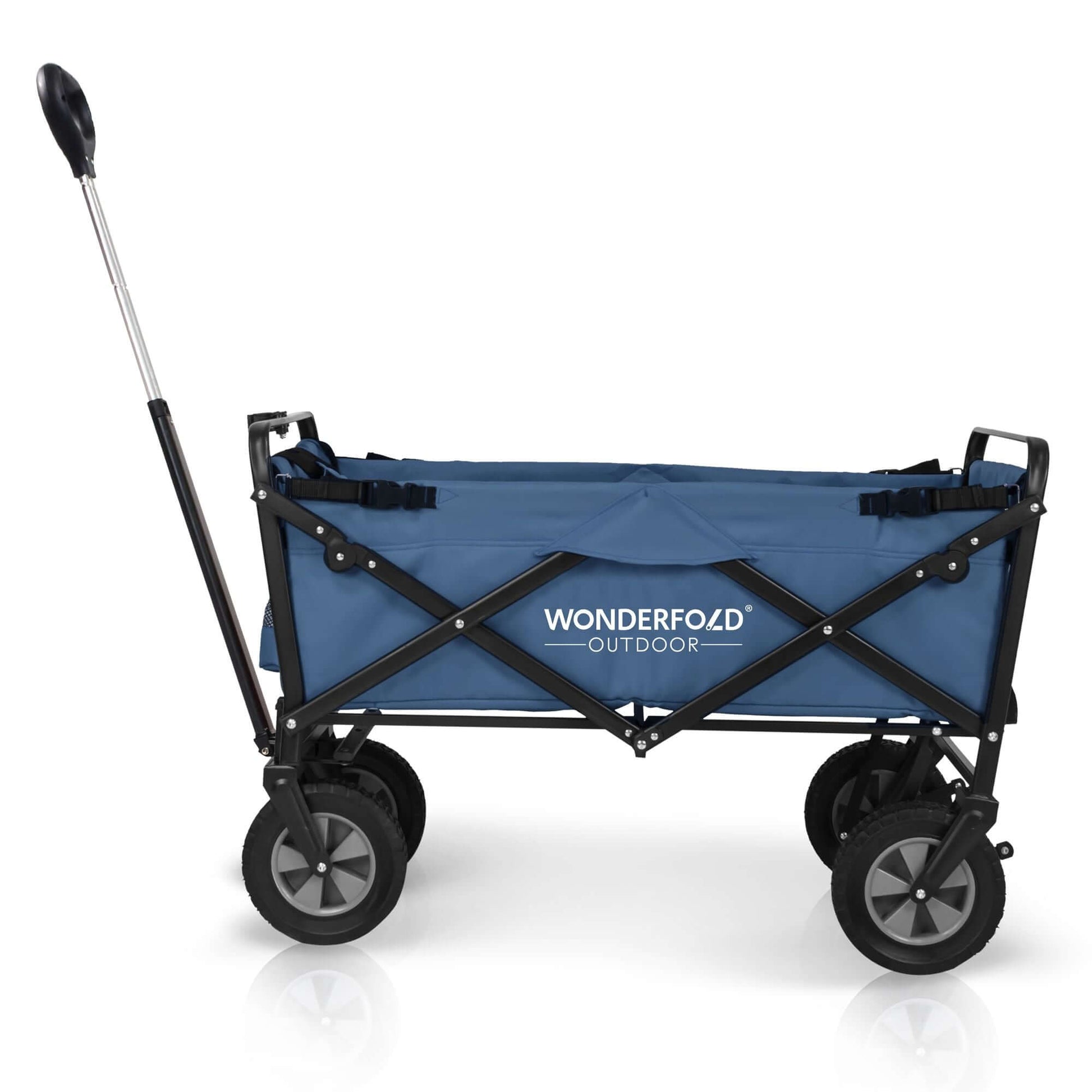 S1 Utility Folding Wagon with Self Stand - Side View of The Wagon S1 Blue