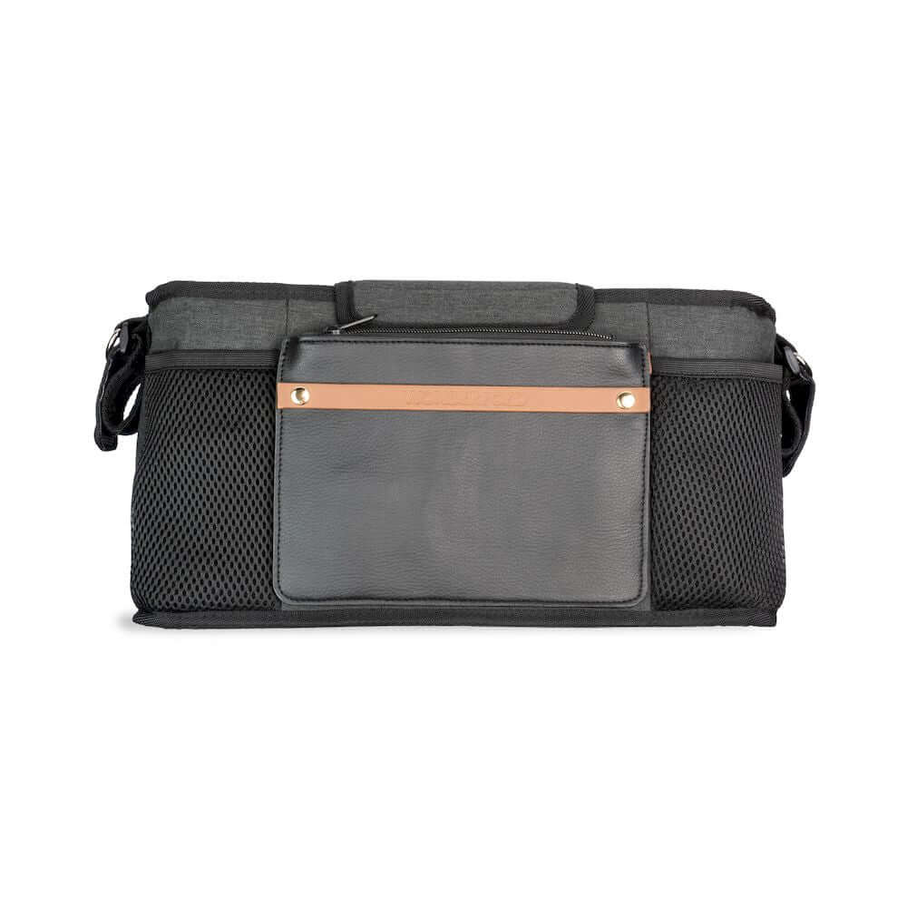 Parent Console with 2 Insulated Cup Holders - Back View of Parent Console with 2 Cup Holders Black