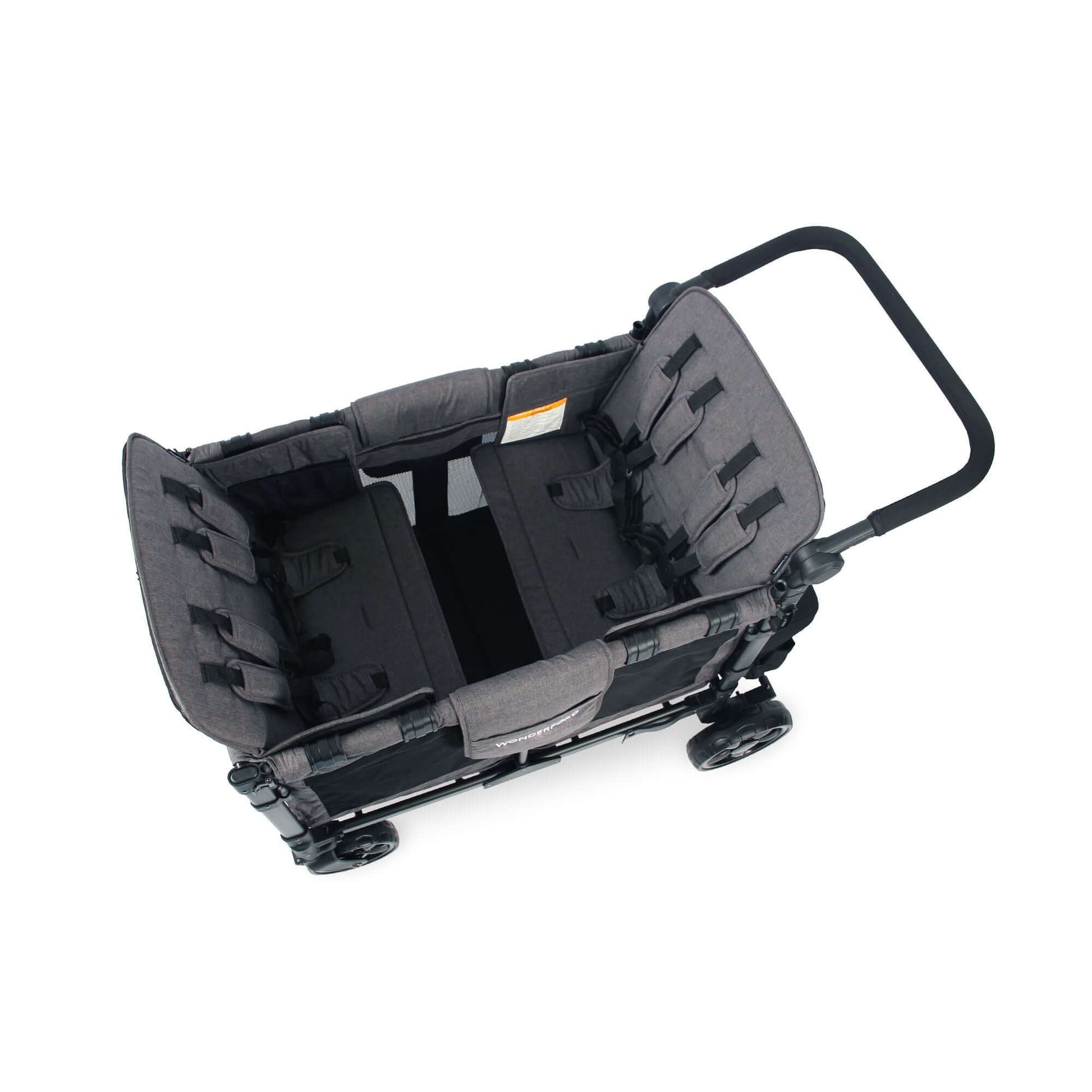 W4 Elite Quad Stroller Wagon - Top View of W4 Elite Quad Stroller Wagon Gray