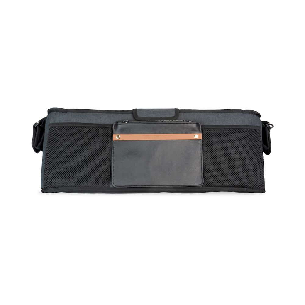 Parent Console Snack Activity Tray with 4 Cupholders - Front View of Parent Console with 4 Cup Holders Black