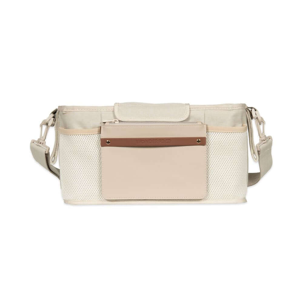 Parent Console with 2 Insulated Cup Holders - Back Inclined View of Parent Console with 2 Cup Holders Beige