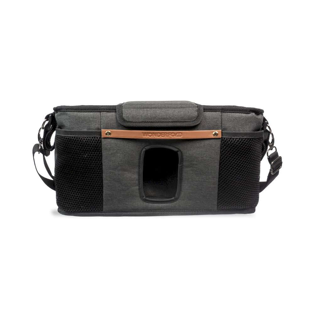Parent Console with 2 Insulated Cup Holders - Front View of Parent Console with 2 Cup Holders Black