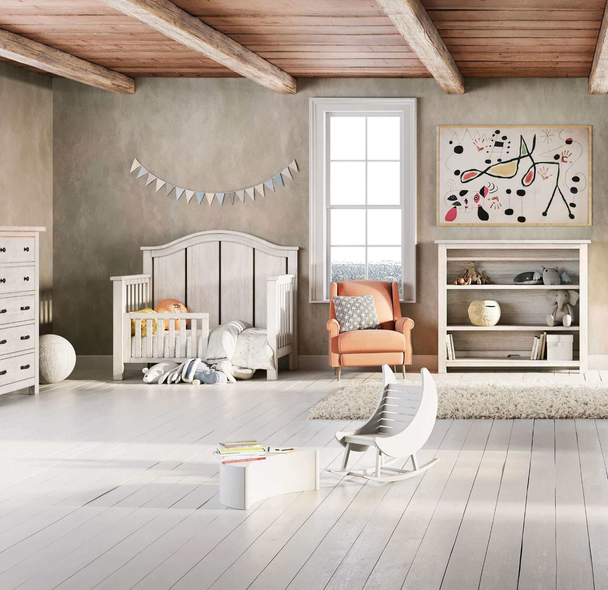 Relic Arch 4-in-1 Convertible Crib - Lifestyle Image of All Relic's Product Cloud