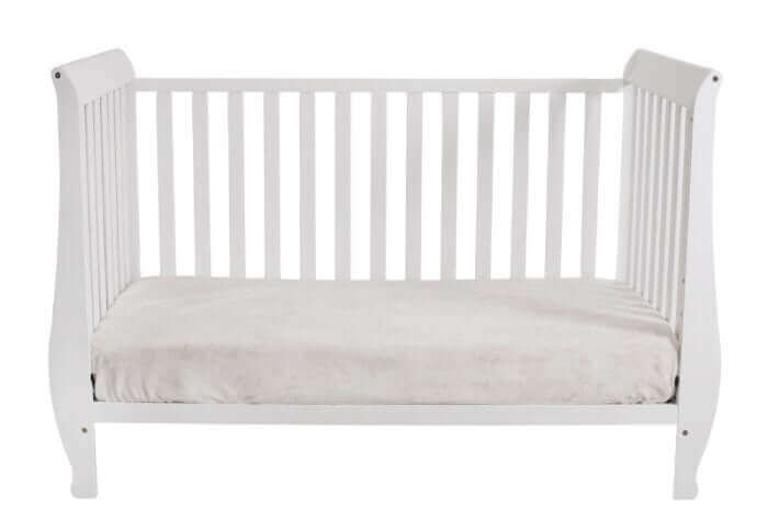 AFG Naomi Convertible Crib w/ Toddler Rail - White Daybed