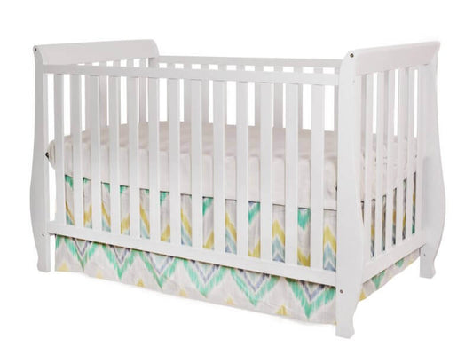 AFG Naomi Convertible Crib w/ Toddler Rail - White Crib