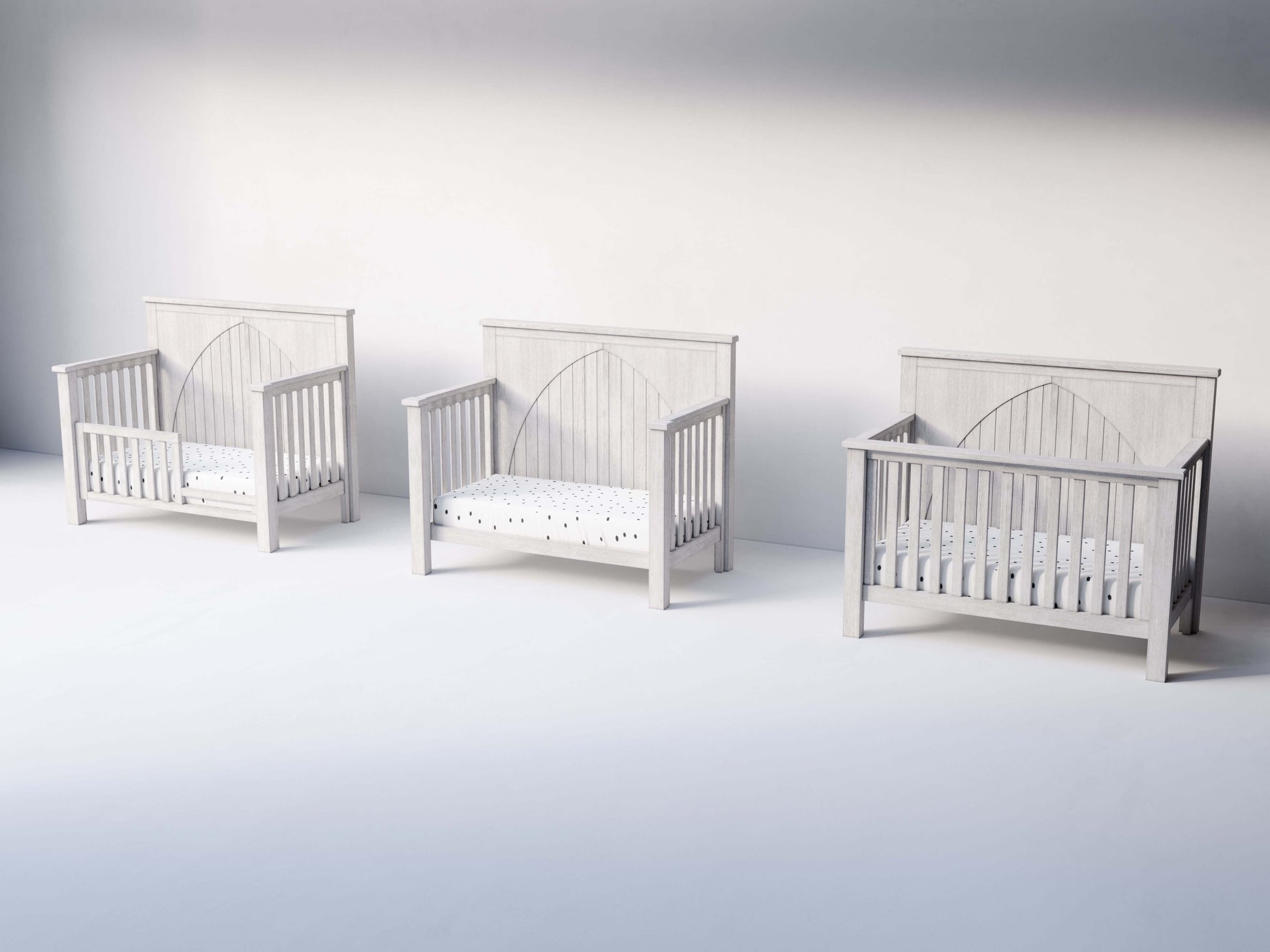 Relic Winchester 4-in-1 Convertible Crib - Side View of Winchester 4-in-1 Convertible Crib Cloud