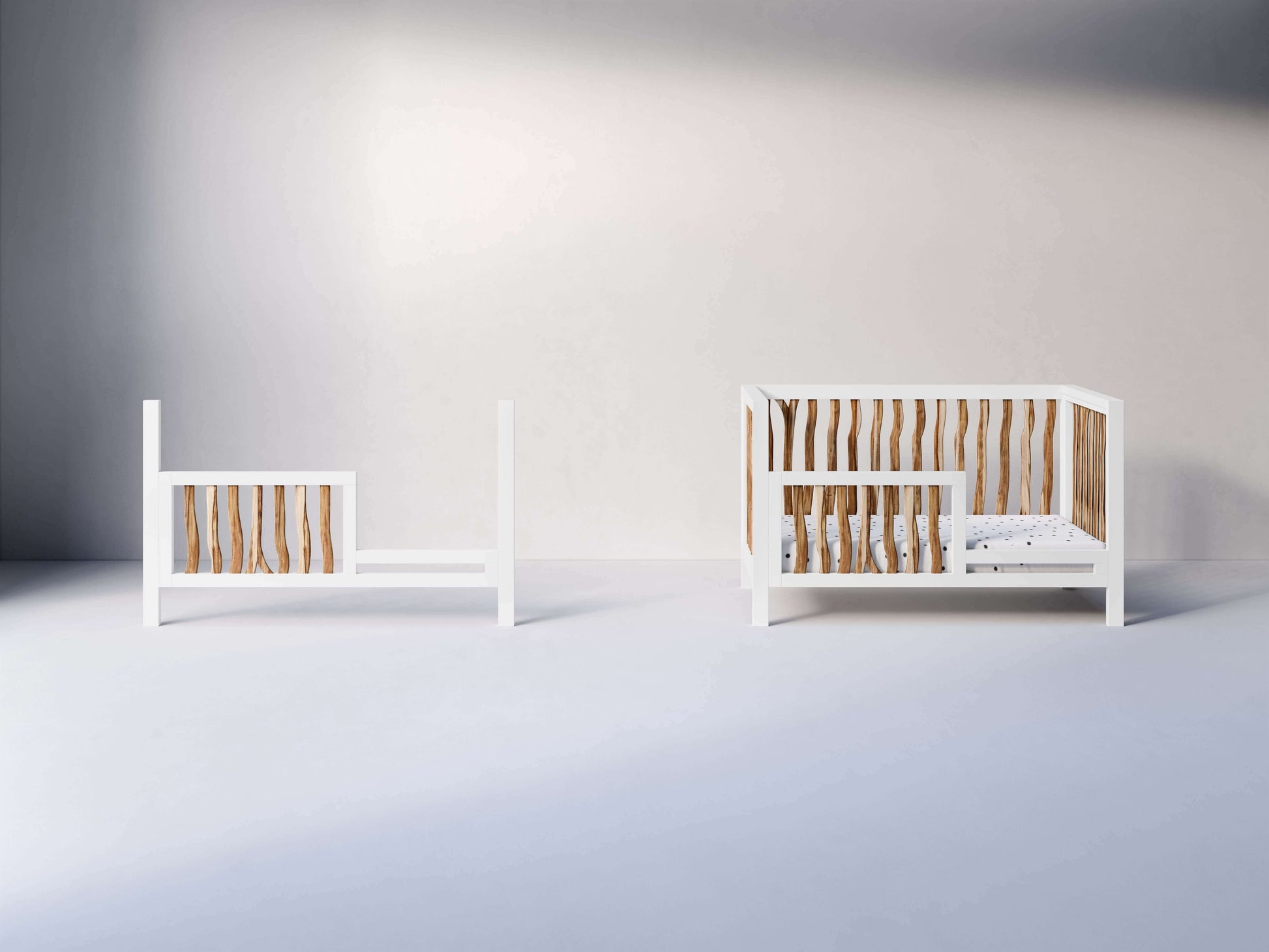 Branch Toddler & Day Bed Conversion Kit - Front View of Toddler & Day Bed Conversion Kit Acacia