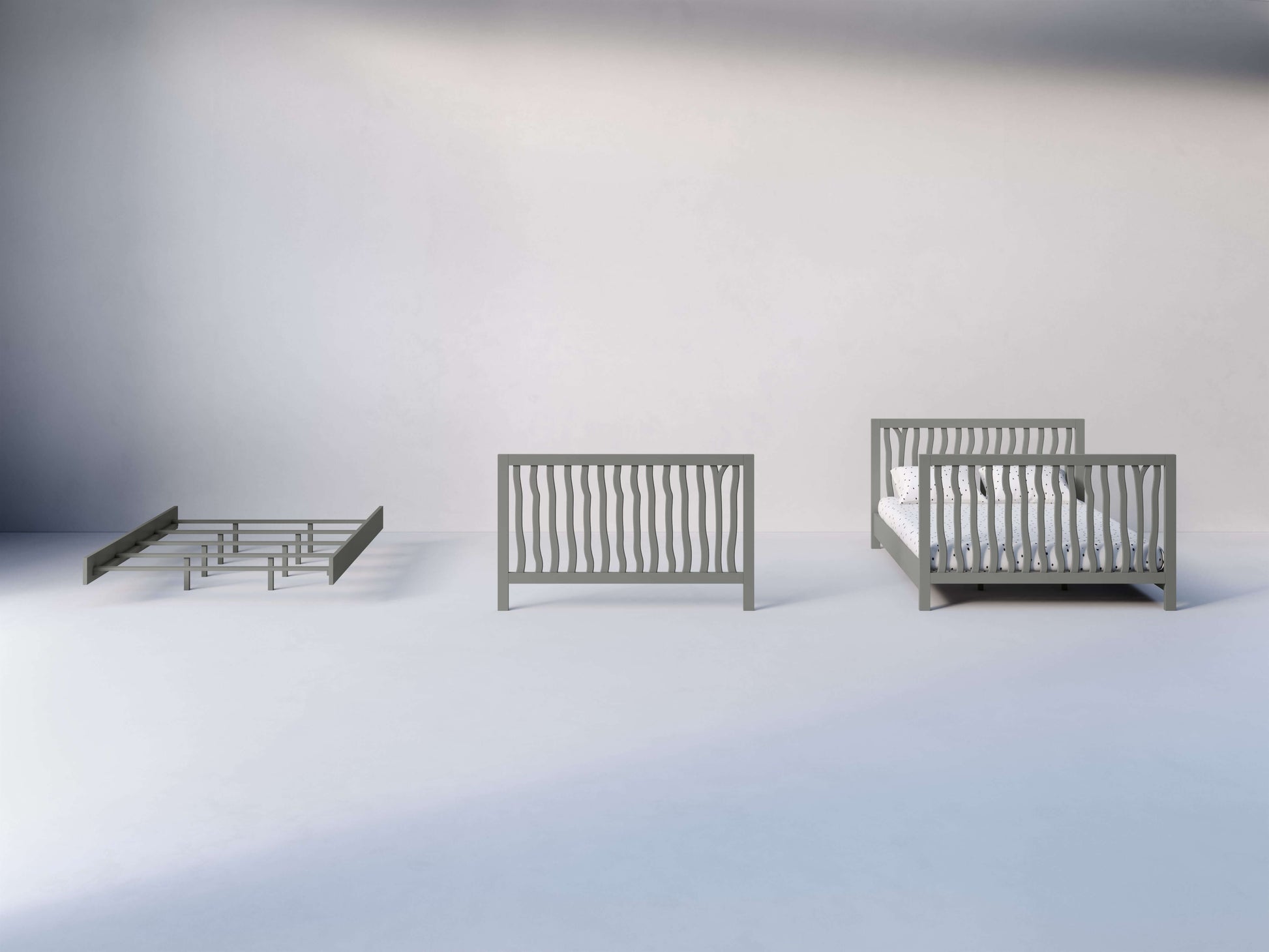 Branch Adult Rail Conversion Kit - Front View of Adult Rail Conversion Kit Gray