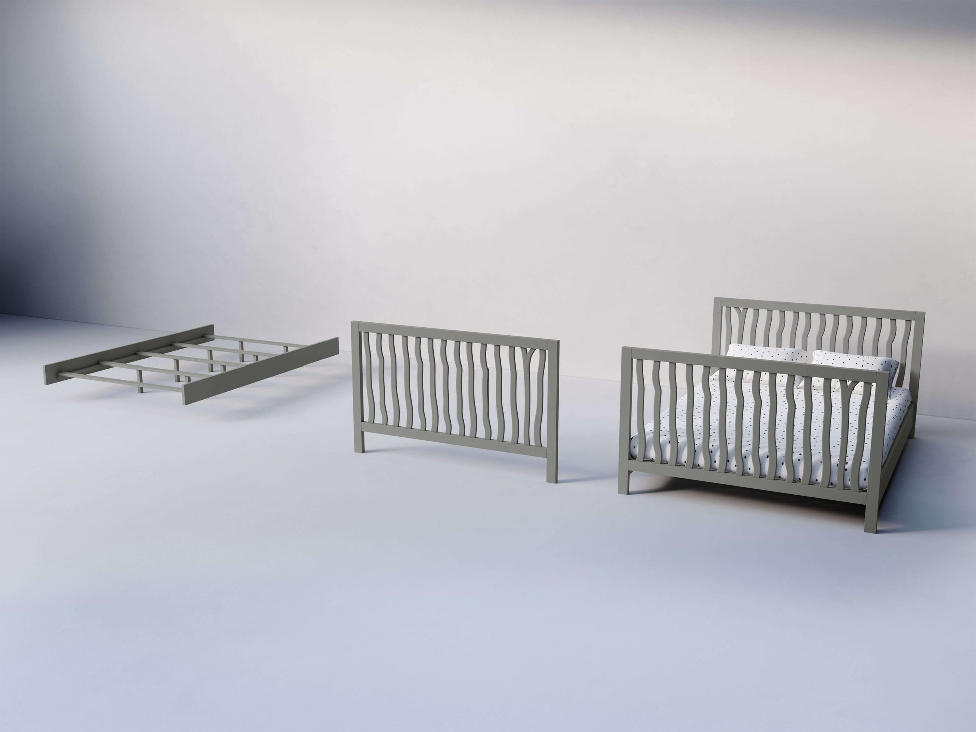Branch Adult Rail Conversion Kit - Side View of Adult Rail Conversion Kit Gray