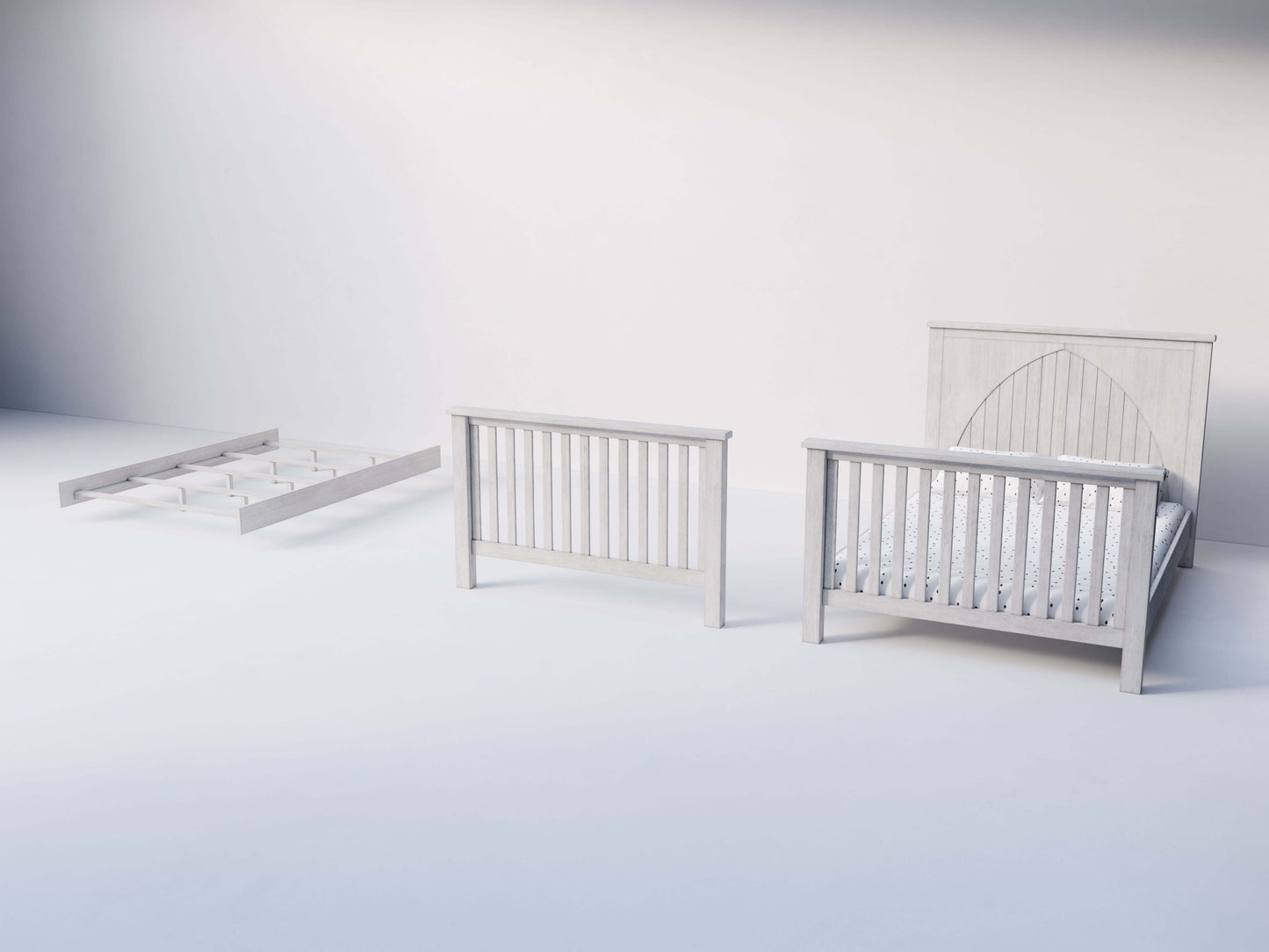 Relic Adult Bed Rail Conversion Kit - Side View of Adult Bed Rail Conversion Kit Cloud