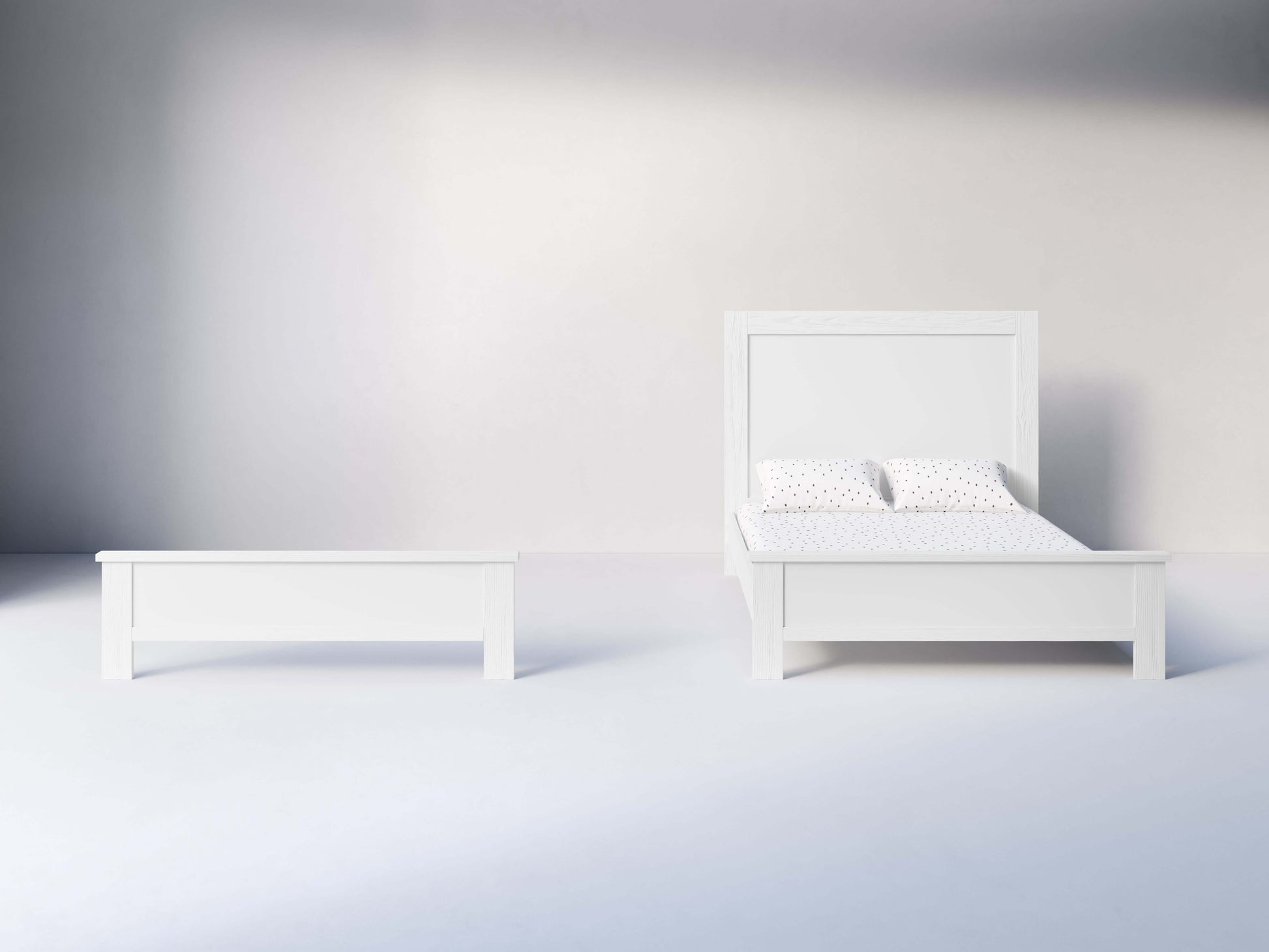 True Low Profile Footboard - Front View of Low Profile Footboard Snowstrom