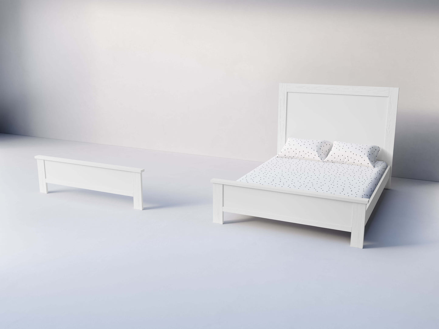 True Low Profile Footboard - Side View of Low Profile Footboard Snowstrom