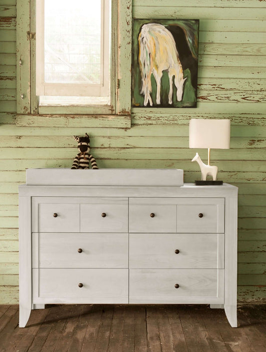 Cameo 6 Drawer Double Dresser - Lifestyle Image Front View of Cameo 6 Drawer Double Dresser Steam