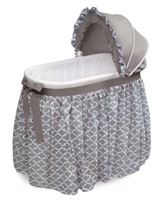 Wishes Oval Bassinet - Inclined Side View of Wishes Oval Bassinet Gray/Lantern