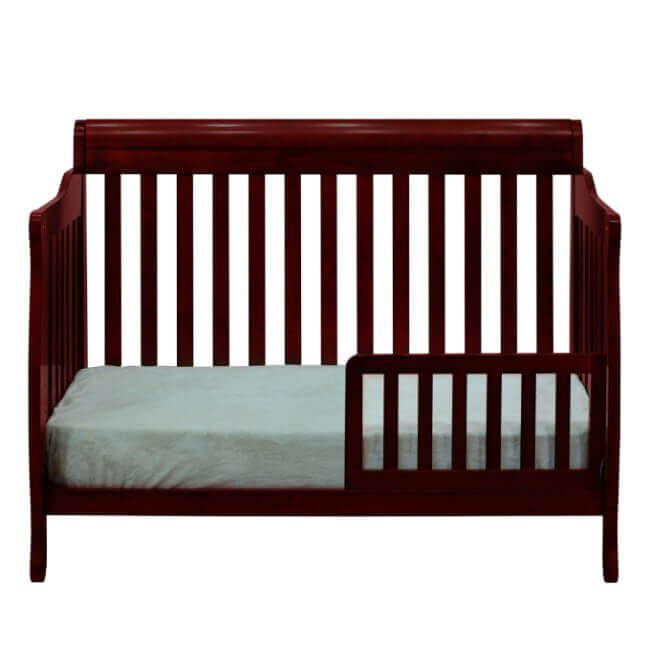 AFG Alice Convertible Crib w/ Toddler Rail - Cherry crib Guard rail