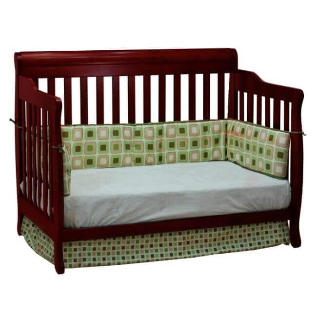 AFG Alice Convertible Crib w/ Toddler Rail - Cherry Daybed 