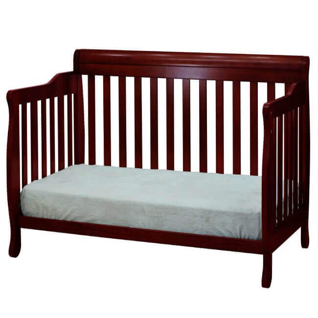 AFG Alice Convertible Crib w/ Toddler Rail - Cherry Daybed side 