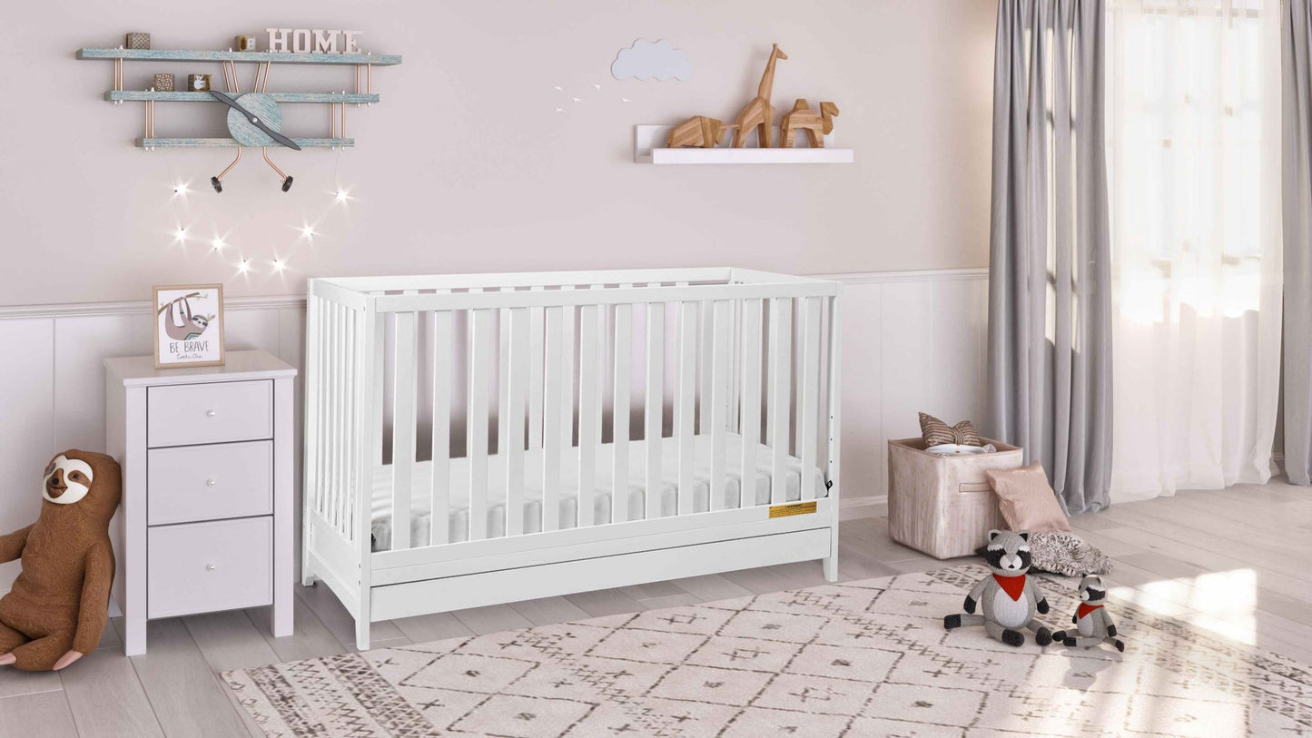 AFG Mila 3-in-1 Convertible Crib with Drawer