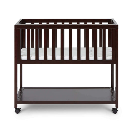Mila Wooden Portable Bassinet - Front View of Daybed Mila Wooden Portable Bassinet Espresso