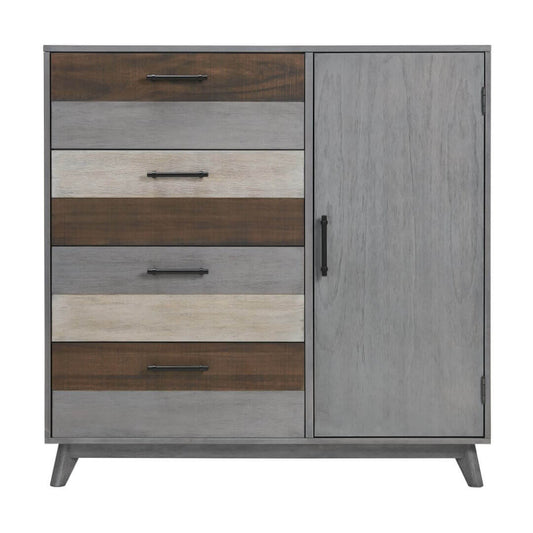 Cascade Chifferobe - Front View of Cascade Chifferobe Multi Tone Gray