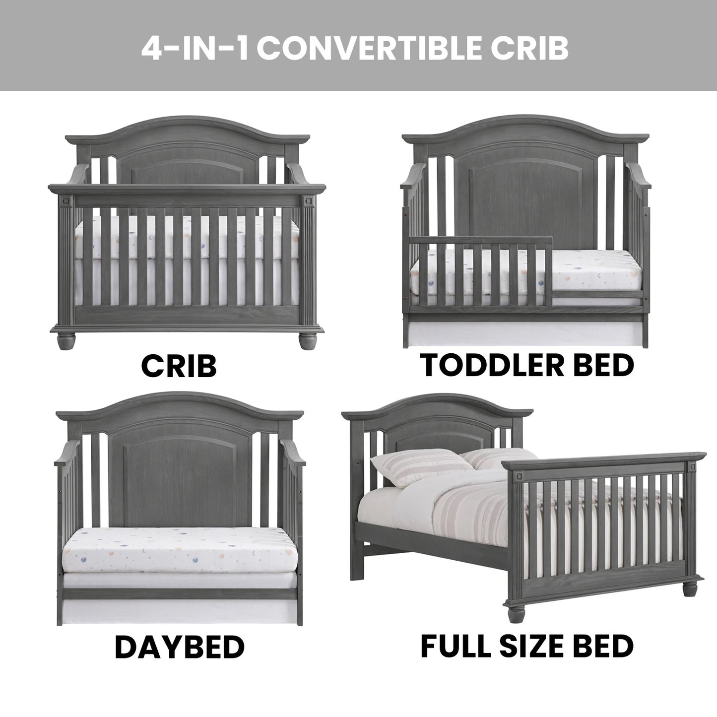 London Lane 4-in-1 Convertible Crib