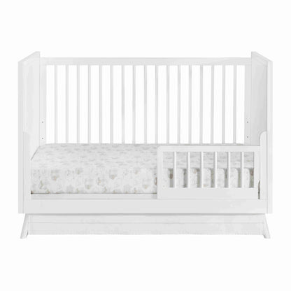 Dawson Guard Rail - Front View of Dawson Crib with Dawson Guard Rail White