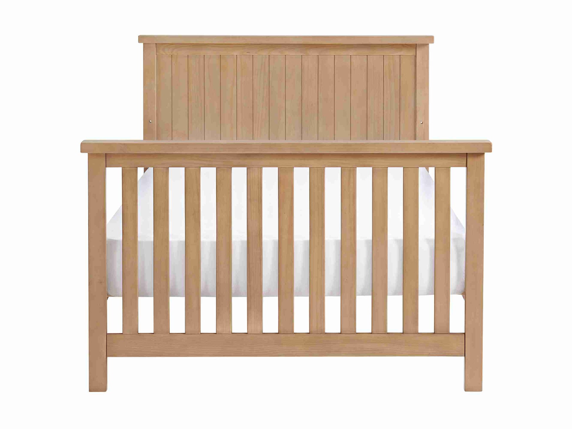 Everlee Full Bed Conversion Kit - Front View of Everlee Full Sized Bed Honey 
