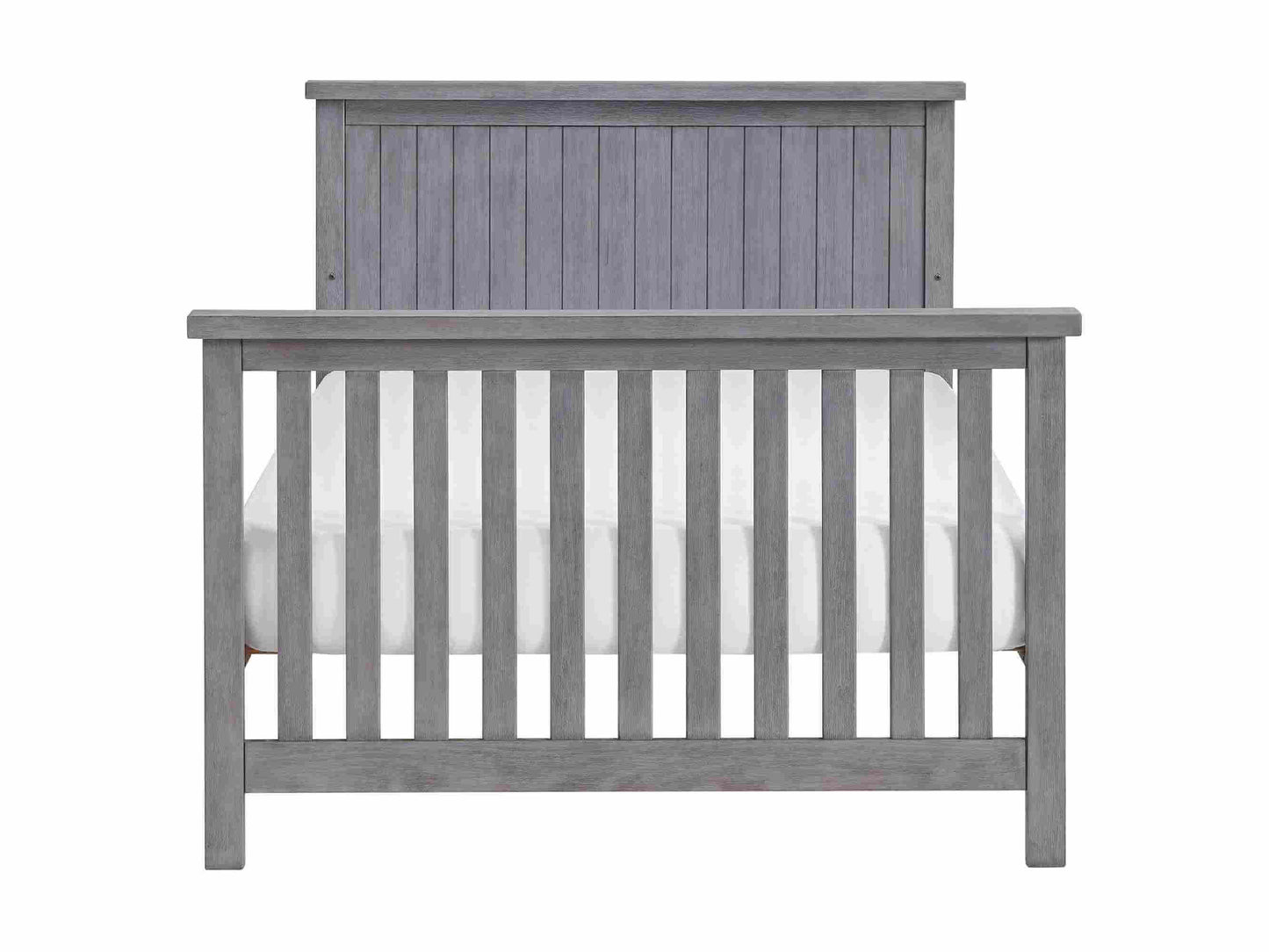 Everlee Full Bed Conversion Kit - Front View of Everlee Full Sized Bed Gray