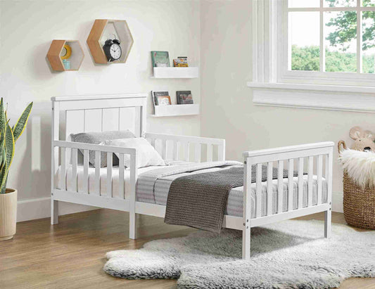 Lazio Toddler Bed - Lifestyle Image of Toddler Bed White