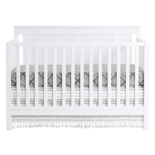 Lazio 4-in-1 Convertible Crib - Front View of Lazio 4-in-1 Convertible Crib Snow White