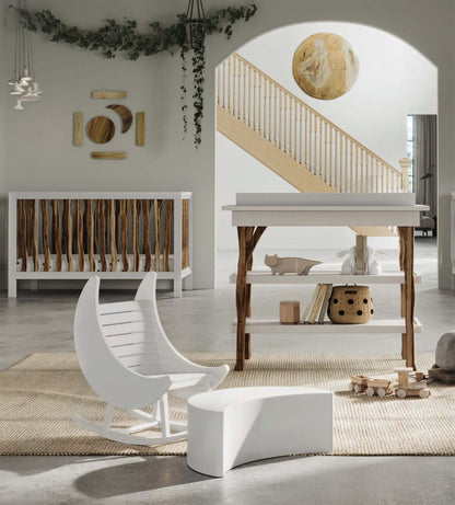 Branch Open Shelf Changing Table - Lifestyle Image of Open Shelf Changing Table Acacia