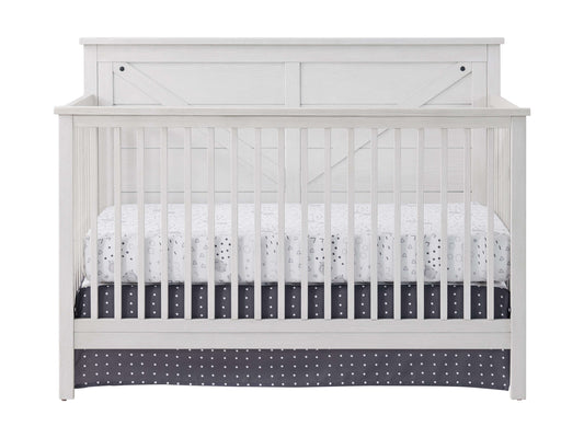 Montauk 4-in-1 Convertible Crib - Front View of Montauk 4-in-1 Convertible Crib Barn White