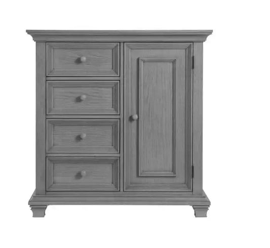 Weston Chifferobe - Front View of Weston Chifferobe Dusk Gray